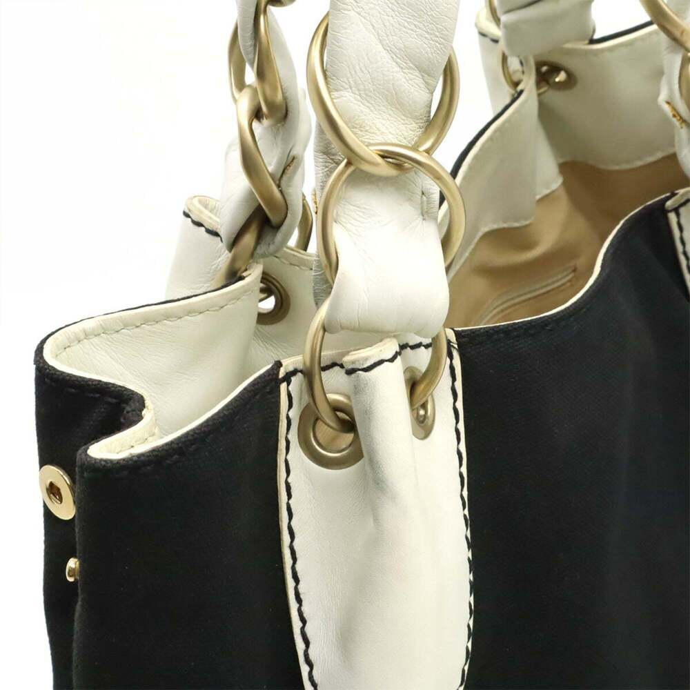 CHANEL Black Leather Logo Shoulder Bag - Picture 5 of 10